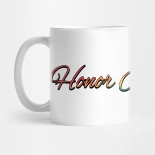 Rainbow Colored Honor Attendant Wedding Typography Mug